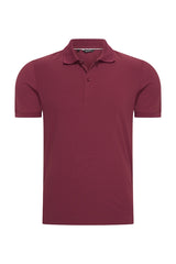 Mi Piace Heren - Men Polo Shirt - Burgundy
