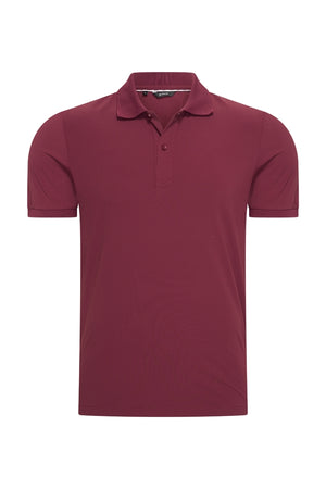Mi Piace Heren - Men Polo Shirt - Burgundy