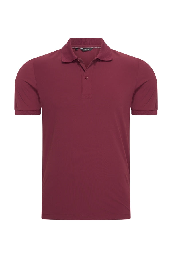 Mi Piace Heren - Men Polo Shirt - Burgundy