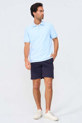 Mi Piace Heren - Men Polo Shirt - Light Blue