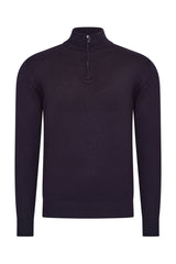 Mi Piace Heren - Men Pullover Zip Dark Blue