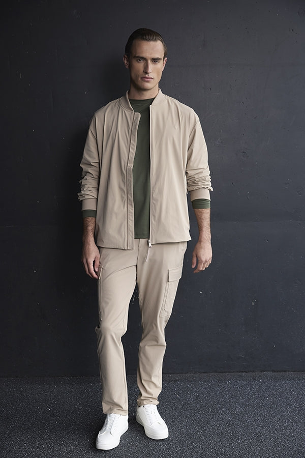 Mi Piace Heren - Men Trousers Straight Cargo - Latte