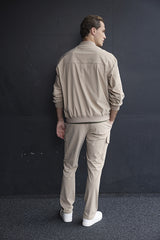 Mi Piace Heren - Men Trousers Straight Cargo - Latte