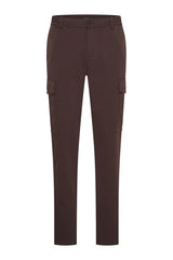 Mi Piace Heren - Trousers Straight Cargo - Espresso