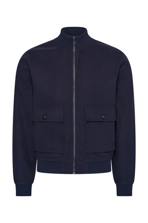 Mi Piace Heren - Wool Blend Jacket Dark Blue