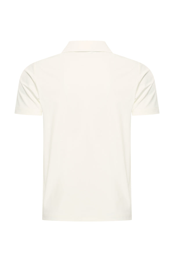 Mi Piace Heren - Men V Neck Polo Shirt - Off White