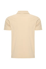 Mi Piace Heren - Men V Neck Polo Shirt - Sand
