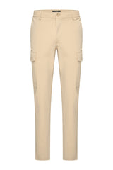 Mi Piace Heren - Trousers Straight Cargo - Sand